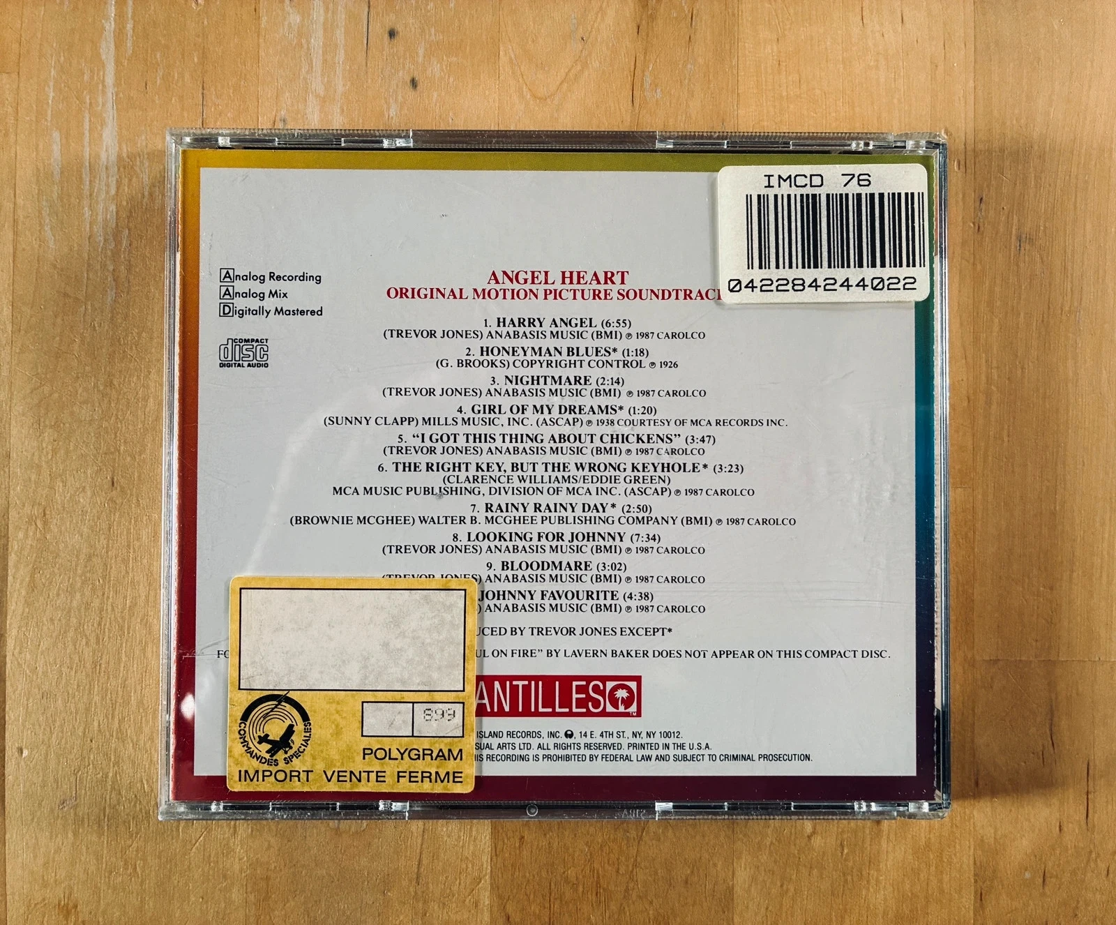 cd OST Angel Heart de Trevor Jones. – photo 3